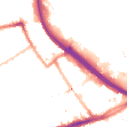 Night-time road noise heatmap for E3 2BF