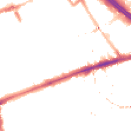 Night-time road noise heatmap for E3 2BH
