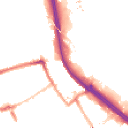 Night-time road noise heatmap for E3 2BU