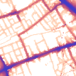 Daytime road noise heatmap for E3 2BZ
