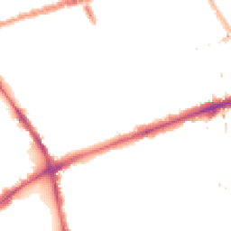 Night-time road noise heatmap for E3 2DA