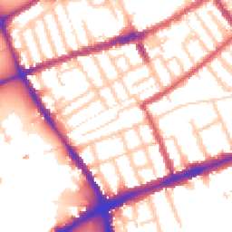 Daytime road noise heatmap for E3 2DQ