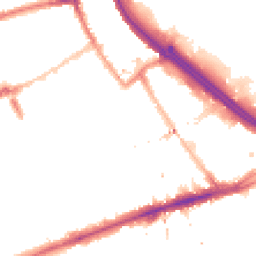 Night-time road noise heatmap for E3 2DU