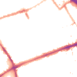 Night-time road noise heatmap for E3 2DW