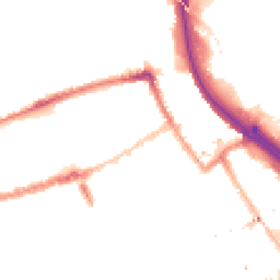 Night-time road noise heatmap for E3 2HJ