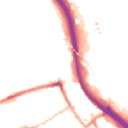 Night-time road noise heatmap for E3 2LH