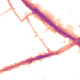Night-time road noise heatmap for E3 2QA