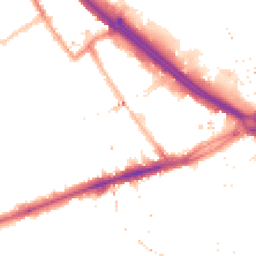 Night-time road noise heatmap for E3 2QS