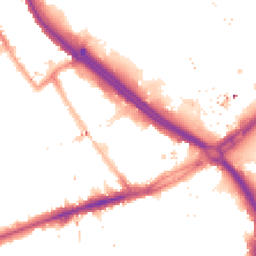 Night-time road noise heatmap for E3 2SY