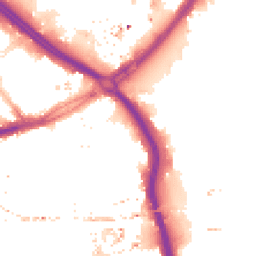Night-time road noise heatmap for E3 3BU