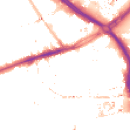 Night-time road noise heatmap for E3 3ES