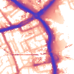 Daytime road noise heatmap for E3 3HN