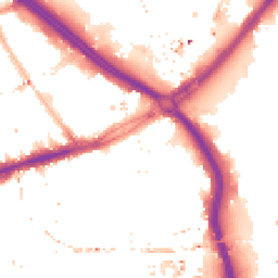 Night-time road noise heatmap for E3 3YG