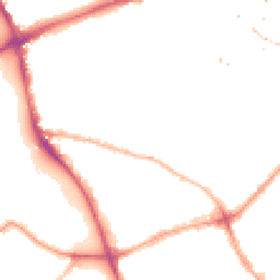 Night-time road noise heatmap for E3 4BL