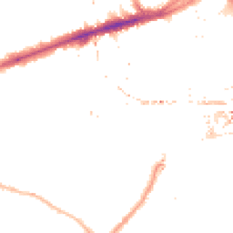 Night-time road noise heatmap for E3 4EZ