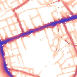 Daytime road noise heatmap for E3 4PQ