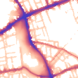 Daytime road noise heatmap for E3 4QE