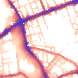 Daytime road noise heatmap for E3 4TA