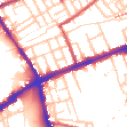 Daytime road noise heatmap for E3 5HN