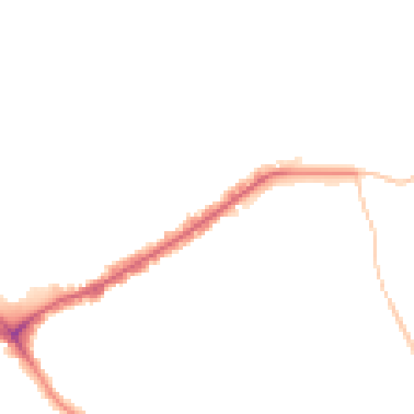 Night-time road noise heatmap for E4 6AB