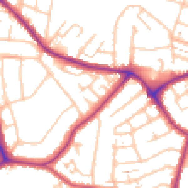 Daytime road noise heatmap for E4 6AF