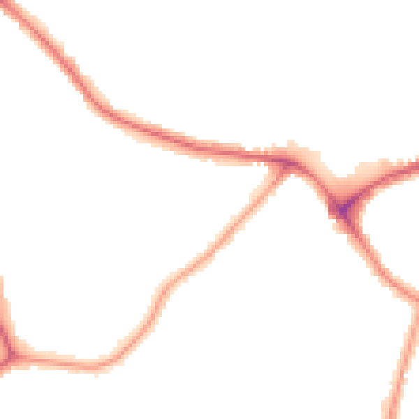 Night-time road noise heatmap for E4 6AF