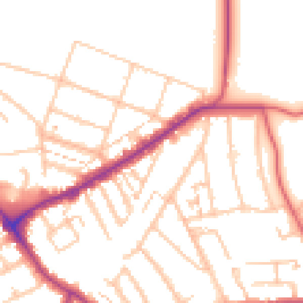 Daytime road noise heatmap for E4 6AG