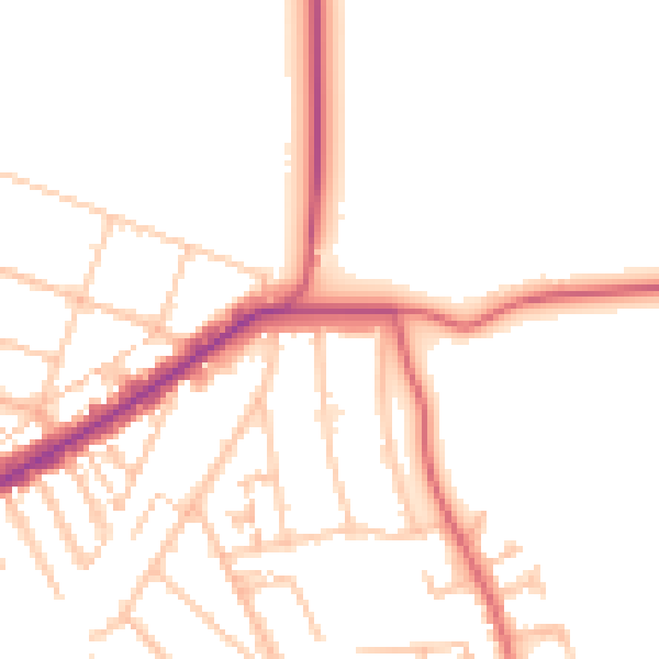 Daytime road noise heatmap for E4 6AR