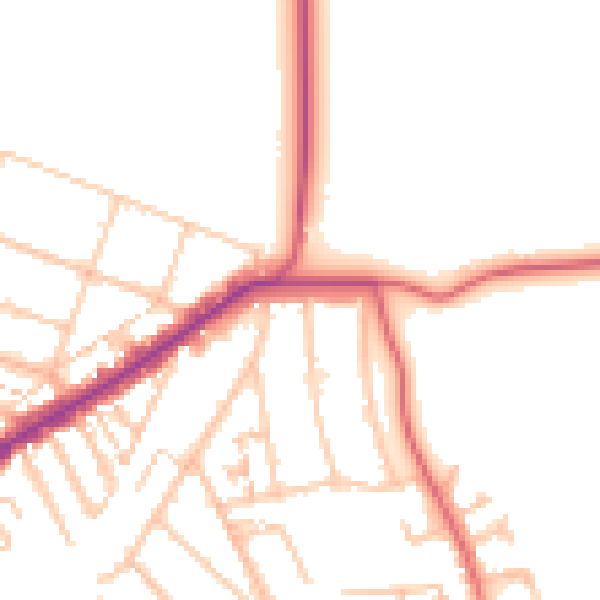 Daytime road noise heatmap for E4 6AS