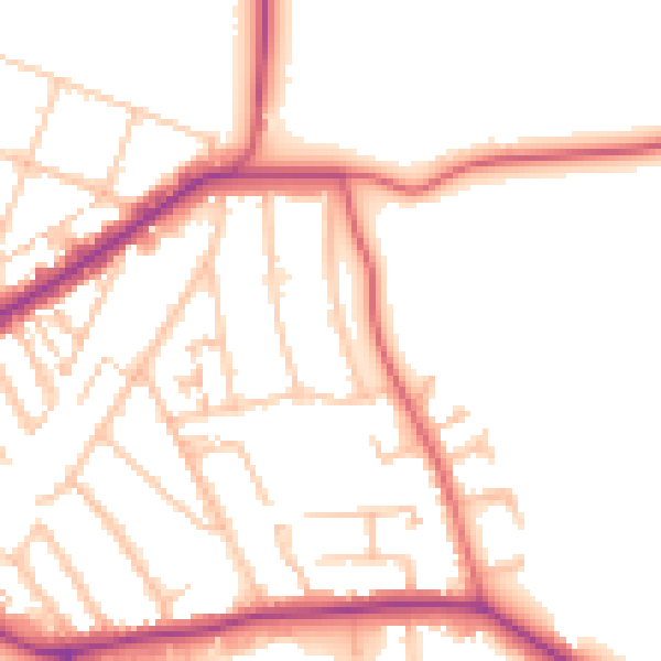 Daytime road noise heatmap for E4 6AT