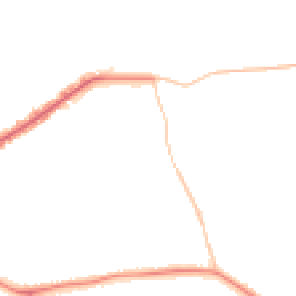 Night-time road noise heatmap for E4 6AT