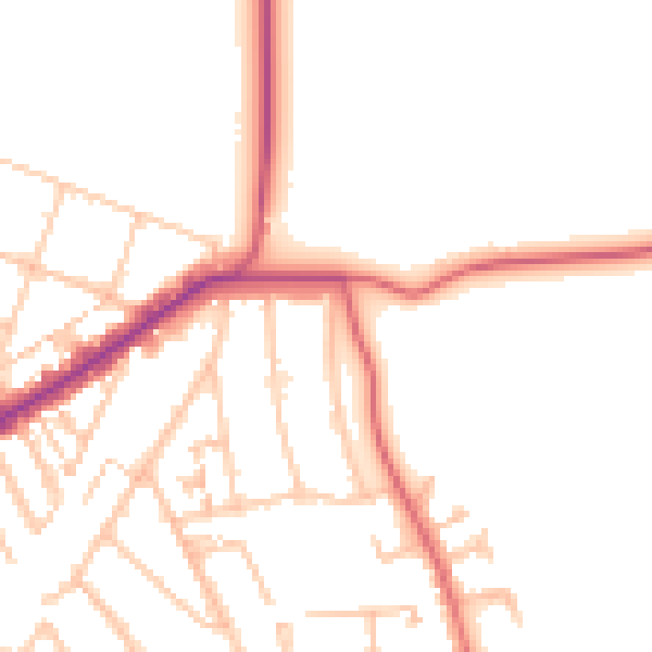 Daytime road noise heatmap for E4 6AU