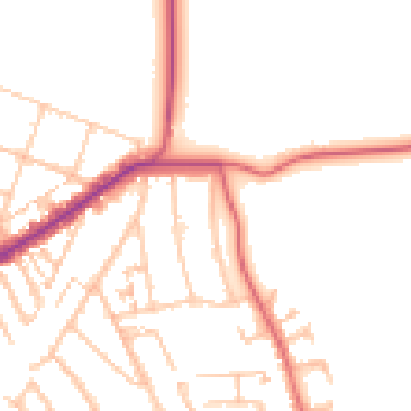 Daytime road noise heatmap for E4 6AX