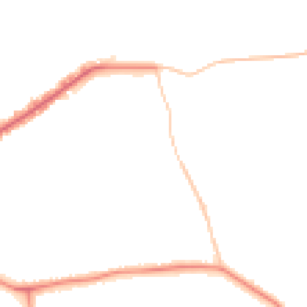 Night-time road noise heatmap for E4 6AZ