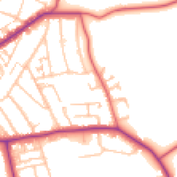 Daytime road noise heatmap for E4 6BB