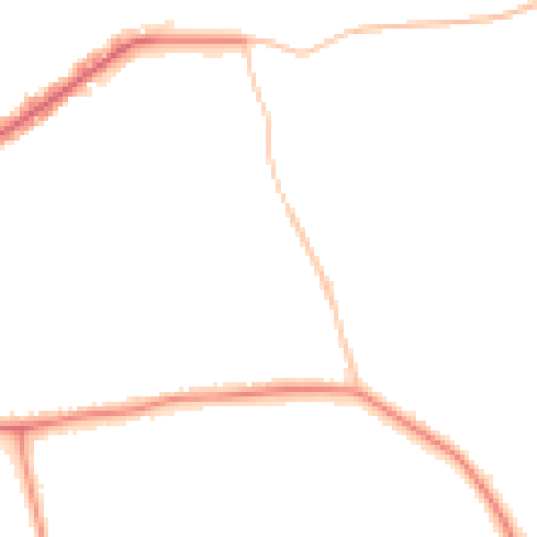 Night-time road noise heatmap for E4 6BB