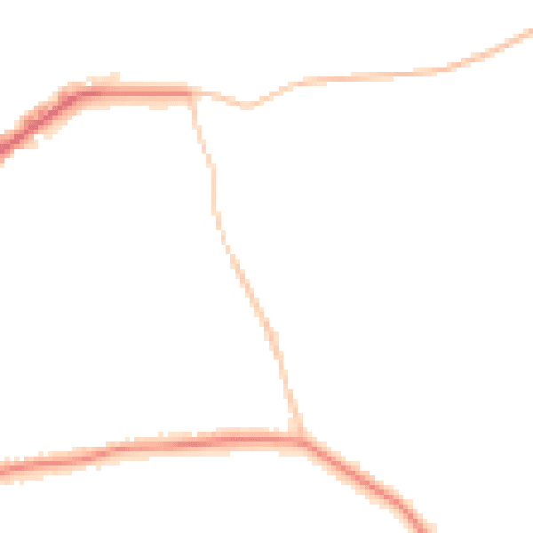 Night-time road noise heatmap for E4 6BD