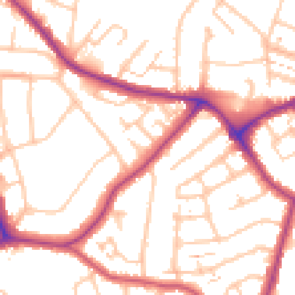 Daytime road noise heatmap for E4 6BF