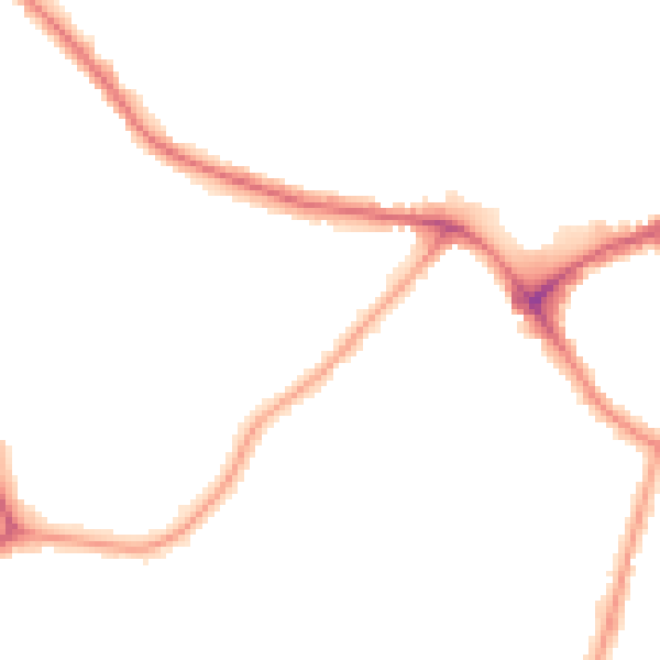 Night-time road noise heatmap for E4 6BF
