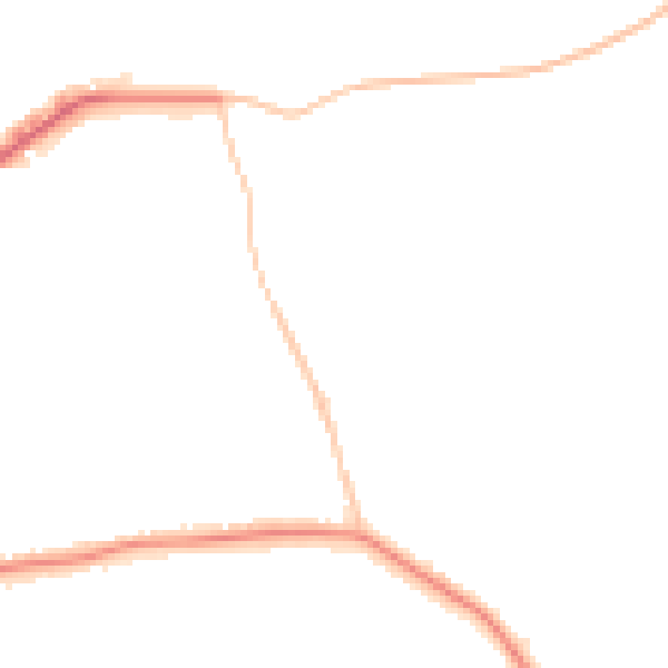Night-time road noise heatmap for E4 6BG
