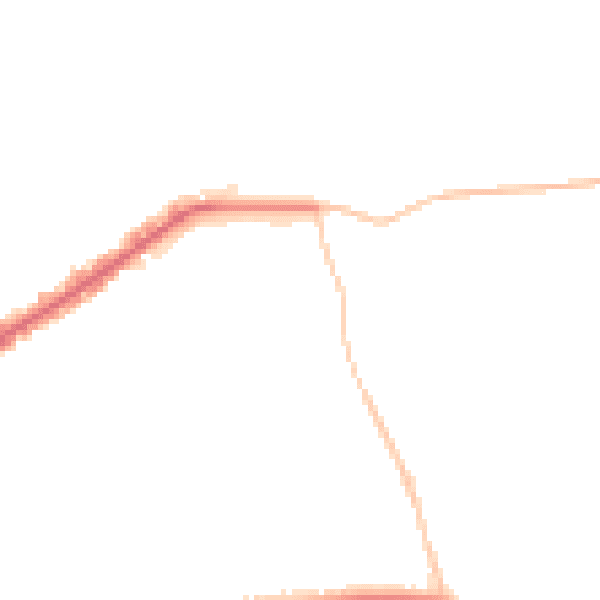 Night-time road noise heatmap for E4 6BL