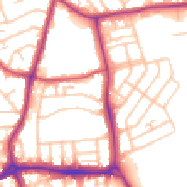 Daytime road noise heatmap for E4 6BP