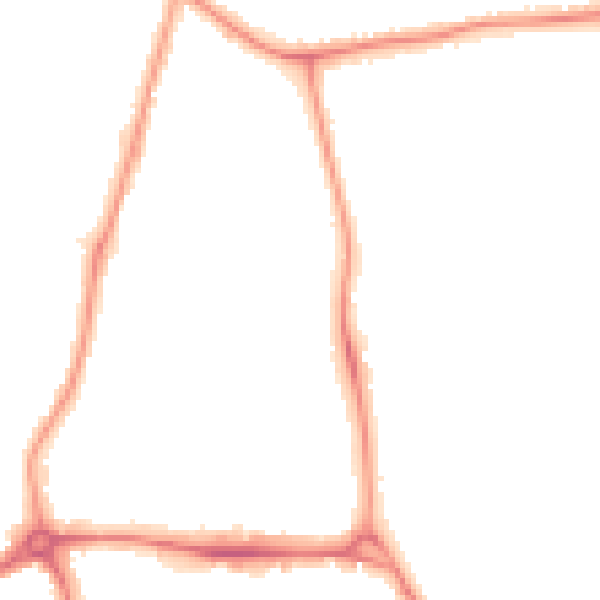 Night-time road noise heatmap for E4 6BP