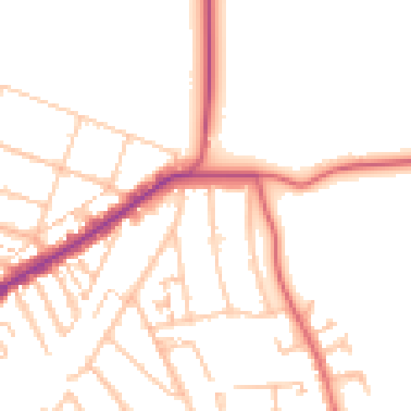 Daytime road noise heatmap for E4 6BS