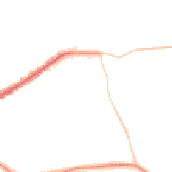 Night-time road noise heatmap for E4 6BU