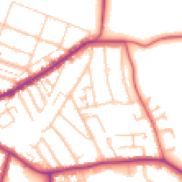Daytime road noise heatmap for E4 6DB