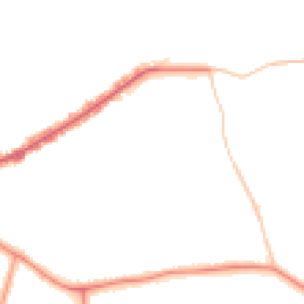 Night-time road noise heatmap for E4 6DB