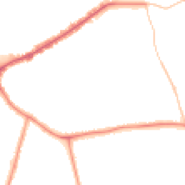 Night-time road noise heatmap for E4 6DG