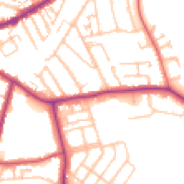 Daytime road noise heatmap for E4 6DH