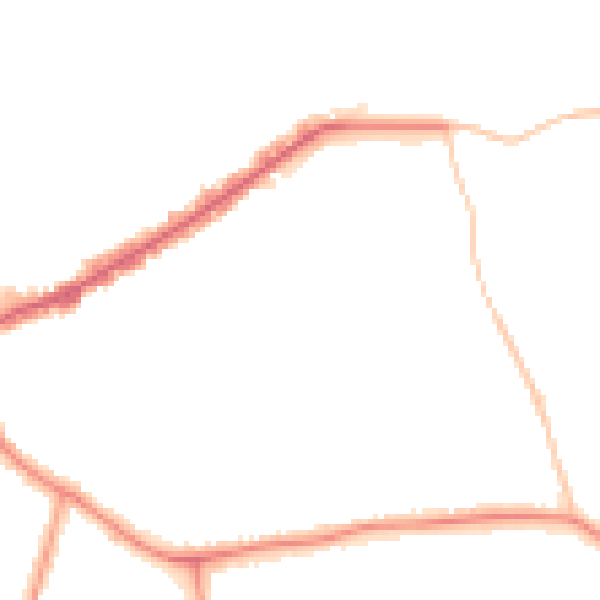 Night-time road noise heatmap for E4 6DJ